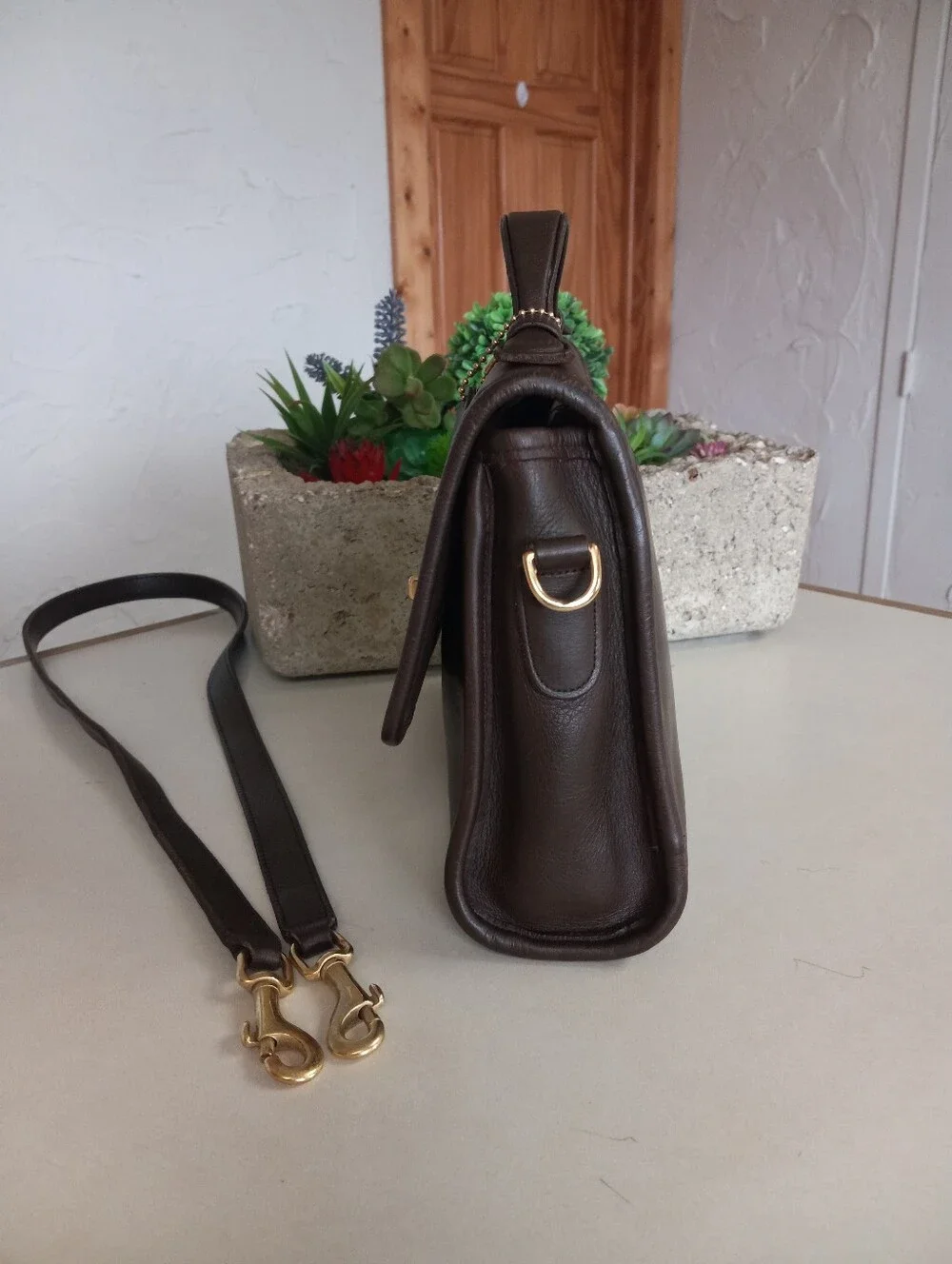 Coach Court Bag, 1996 Dark Brown Vintage, 30 Years Old, #9870